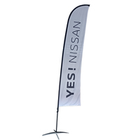 Bannière de drapeau de plume de publicité personnalisée de promotion Drapeaux et bannières de plage personnalisés