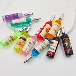 <span class=keywords><strong>SOJI</strong></span> - Colgante de Resina Multicolor en Forma de Botella de Vino, 52*12mm, para Pulseras, Llaveros, Regalos de Fiesta, Fabricación de Joyería - Product Image 4