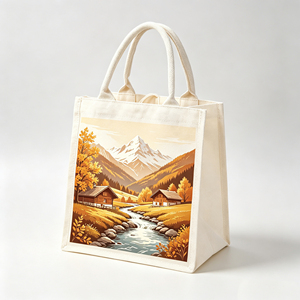 Bolsa de Yute al por Mayor, Bolsa de Compras de Arpillera para <span class=keywords><strong>Mujer</strong></span> con Diseño de Logotipo Personalizado, Reutilizable, Portátil, para Uso Promocional - Product Image 3