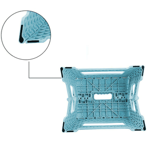 Folding Plastic Kitchen <b>Stool</b> 29x22x22 Cm With Handle For Indoor Use - Product Image 4