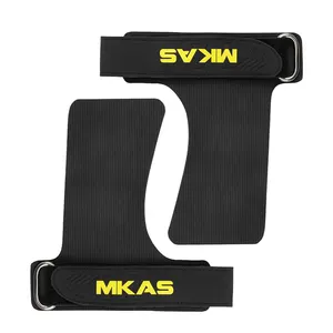 MKAS Tartan Pattern New Sport Fitness Weightlifting Gymnastics Grip Pads Gym Lifting Deadlift Strap Gym Grips