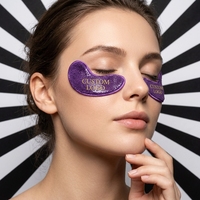 Masque pour les yeux en hydrogel rafraîchissant avec extrait de thé vert pour lutter contre la fatigue, éclaircir et apaiser les zones sensibles des yeux, logo personnalisé OEM