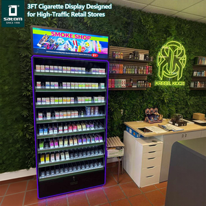 Exhibidor de Cigarrillos de <span class=keywords><strong>3</strong></span> Pies, Exhibidor de Tabaco con Iluminación LED, Vitrina para Tienda de Cigarrillos - Product Image 4