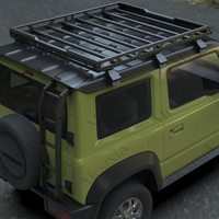 Fabricant de pièces de véhicules tout-terrain en acier et aluminium Echelle latérale de galerie de toit de voiture en gros pour Suzuki Jimny 2018 + 3 portes 5 portes 4x4