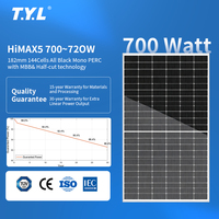 Panneau solaire photovoltaïque 700W 680W 670W 660W 650W double vitrage N-Type TOPCon demi-cellule pour montage au sol commercial et industriel