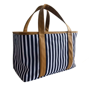 Sac de courses pliable réutilisable avec logo personnalisé, en polyester imperméable, pour les courses et les pique-niques - Product Image 6