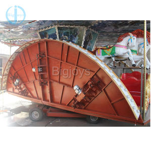 Carrusel Eléctrico Portátil Montado en Remolque, Atracción Móvil, Tiovivo <span class=keywords><strong>para</strong></span> Niños y Adultos en Venta - Product Image 6