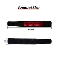 Ceinture de luminothérapie rouge UL CE ROHS avec vibration à 3 niveaux, enveloppement infrarouge NIR 660nm 850nm pour le soulagement des douleurs dorsales, OEM