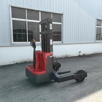 Chariot élévateur à palettes électrique hydraulique tout-terrain JG 2t, largeur de fourche réglable, transpalette à étriers pour terrains accidentés