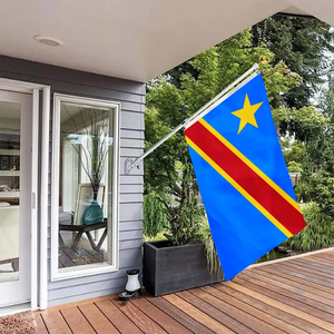 Grand drapeau <span class=keywords><strong>100</strong></span>% polyester volant en plein air bon marché, drapeau national, drapeau de pays de la République démocratique du <span class=keywords><strong>Congo</strong></span> - Product Image 4