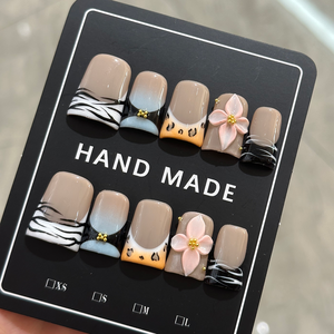 <span class=keywords><strong>Uñas</strong></span> Postizas Hechas a Mano en Colores <span class=keywords><strong>de</strong></span> <span class=keywords><strong>Halloween</strong></span> 216-220, 10 Piezas <span class=keywords><strong>de</strong></span> <span class=keywords><strong>Uñas</strong></span> Postizas para Dedos con Diseños Únicos - Product Image 5