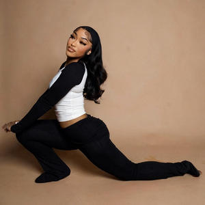 Ensemble deux pièces pour <span class=keywords><strong>femme</strong></span>, t-shirt à manches longues et col rond pour <span class=keywords><strong>Noël</strong></span> et pantalon slim contrasté - Product Image 4