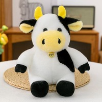 Peluche Vache Super Douce de 8 Pouces, Jouet Personnalisé avec Rembourrage en Coton PP pour Machine à Pinces, Anti-Stress, Utilisation en Fête