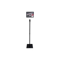 Distributeur de tickets de file d'attente sur pied en métal IMPRETECH, noir - 120 cm de hauteur avec base carrée pour distributeurs standard, Italie