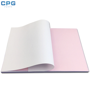 Lot de feuilles de papier autocopiant A4 3 plis NCR, personnalisées OEM, avec revêtement supérieur, pour reçus commerciaux et formulaires de facturation - Product Image 1