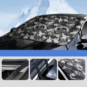 Accesorios de Moda para Automóviles, Cubierta de <span class=keywords><strong>Nieve</strong></span> Oxford Universal para Automóviles, Cubierta de <span class=keywords><strong>Nieve</strong></span> Magnética con Franja Reflectante para Parabrisas Delantero - Product Image 4