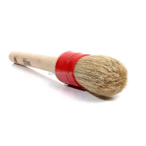 Professional Multisize Round Natural Pure Bristle Wooden Handle Paint Brush