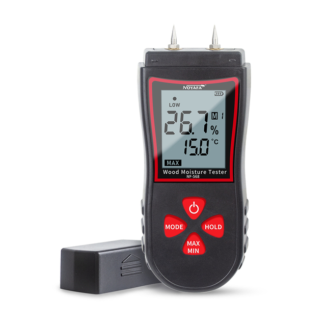 NOYAFA NF-568 Digital Moisture Meter for Firewood Timber, Construction Carton Brickwork Carpets Building Materials Gypsum Board