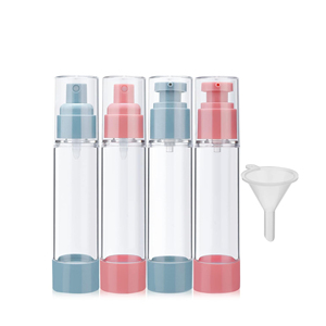 Botella de Lujo Personalizada Vacía con Bomba Airless de PP/Acrílico, Esmerilada, para Crema, Loción, Suero Cosmético, de 15ml, 30ml, 50ml, 100ml, con Impresión Serigrafiada - Product Image 1
