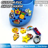 Breloques de chaussures en PVC souple personnalisées, directement de l'usine, toutes formes de boule, mignonnes, en silicone, badges pour la décoration de chaussures