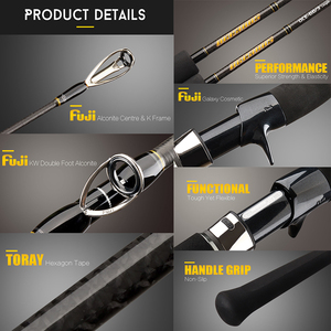 คันเบ็ดตกปลา TEASER <span class=keywords><strong>OCEANUS</strong></span> 1 ชิ้น 198 ซม. สำหรับตกปลาแบบสโลว์จิ๊กกิ้ง  คันเบ็ดตกปลาแบบสโลว์เจอร์ค  ขายส่ง มีสินค้าในสต็อก - Product Image 5