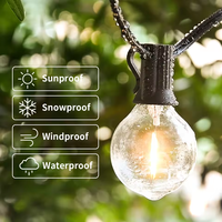 Guirlande lumineuse solaire G40 10 25 ampoules pour la décoration de mariage en plein air Guirlande lumineuse de jardin pour le camping