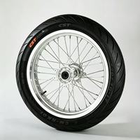 Surron Light Bee X LBX 17" Supermoto Motard, Configuración CNC, Buje Cromado Plateado CST NK01 100/80-17, Piezas de Alto Rendimiento para Motocicleta Eléctrica Todoterreno