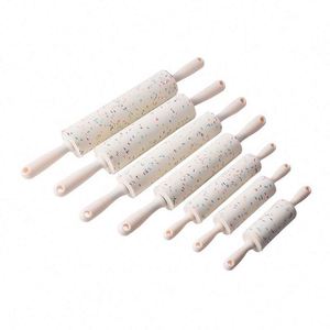 Kitchen Pastry Tools Custom Logo <b>Plastic</b> Handle Non Stick Silicone Colored Cookie Kids Mini Rolling Pin for Dough Flour Dumpling - Product Image 4