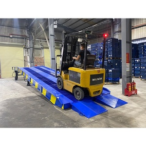 Precio de Fábrica, Rampa Hidráulica Portátil para Camiones VIET THANH VRAMP-10T-G Azul Oscuro, Diseño Antideslizante, Nueva Fábrica de Producción - Product Image 1