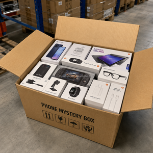 Handheld Console Mystery Box Electronics Smartphone Tablet Wireless Earbuds Smartwatch Security Camera Power Bank for Wholesale