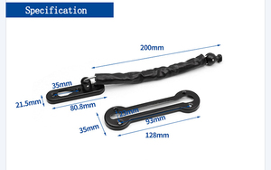 Chaîne <span class=keywords><strong>de</strong></span> <span class=keywords><strong>porte</strong></span> Chaîne <span class=keywords><strong>de</strong></span> <span class=keywords><strong>porte</strong></span> antivol pour la sécurité <span class=keywords><strong>de</strong></span> la chambre <span class=keywords><strong>d</strong></span>'hôtel Barre pivotante Loquet avant en acier inoxydable - Product Image 2