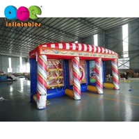 Jeu de Sport interactif personnalisé, anneau de lancer, cible de football, hache de lancer, stand de jeu de carnaval gonflable 3 en 1