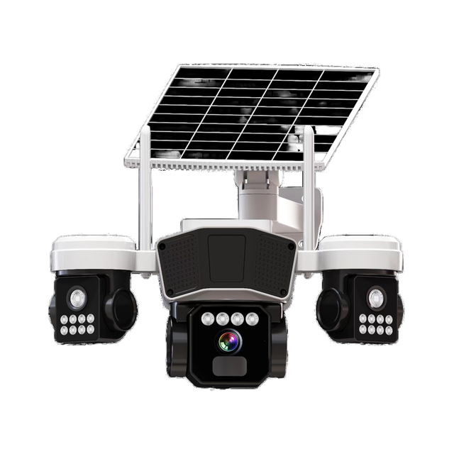 3lens 4G solar powered cctv camera 6MP dome security camera PTZ night vision Human Motion Tracking