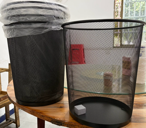 Round Open Top Metal Eco-Friendly Decorative <b>Paper</b> Basket Without Lid for <b>Kitchen</b> Home Office & Hotel Use - Product Image 3
