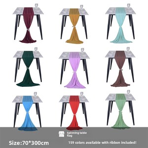 Décorations <span class=keywords><strong>de</strong></span> mariage style européen-américain, <span class=keywords><strong>chemin</strong></span> <span class=keywords><strong>de</strong></span> <span class=keywords><strong>table</strong></span> en <span class=keywords><strong>mousseline</strong></span> pour les fêtes <span class=keywords><strong>de</strong></span> mariage - Product Image 2