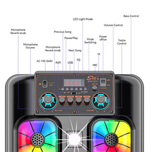 Party Parlante Dual 12 Inch <strong>Speaker</strong> Big TWS Rechargeable Good Quality <strong>Speaker</strong> Cool Light Wireless <strong>Microphone</strong> IFeiGift-2205 12213 - Product Image 4