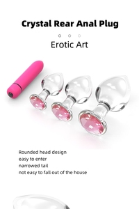 <span class=keywords><strong>Plug</strong></span> <span class=keywords><strong>Anal</strong></span> en Verre Rose Cristal Vibrateur Gode Nouveau Design <span class=keywords><strong>Transparent</strong></span> <span class=keywords><strong>Anal</strong></span> Butt Sex Toys avec Diamant Insérer Bijoux - Product Image 5