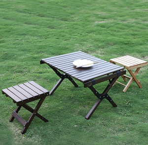 HOYE CRAFTS-taburete plegable de madera de alta calidad, para acampar al aire libre, portátil - Product Image 6