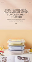 Boîte à bento mignonne empilable, étanche, chauffable, sans BPA, en acier inoxydable de qualité alimentaire, pour nouveau-né, 4 compartiments, couvercle transparent