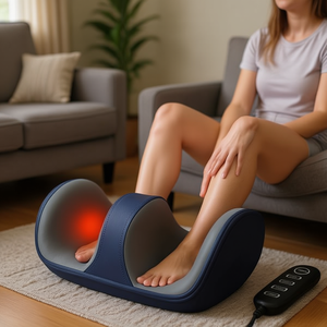 Masseur de jambes avec chaleur, massage des pieds, des mollets et des cuisses, 3 modes, à brancher pour une utilisation à domicile - Product Image 2