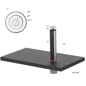 Desktop 60mm 65mm UK US Hide-Power <strong>Pop</strong>-Up Station Desktop <strong>Pop</strong> up <strong>Socket</strong> - Product Image 4