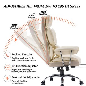 E-Sports Leather <b>Chair</b> Ergonomic Recliner Swivel Office Home <b>Study</b> Game <b>Chair</b> Comfortable Modern Simplicity Sponge-Filled - Product Image 4