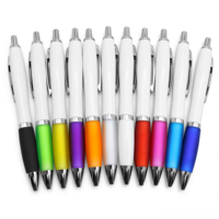 Stylo bille en caoutchouc personnalisé avec logo imprimé, pointe de 1,0 mm, cadeau publicitaire fantaisie en plastique pour l'école et l'hôtel