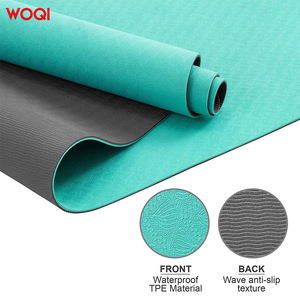 Esterilla de yoga Woqi de 6 mm de grosor, antideslizante, plegable, de EVA, para ejercicios en casa o gimnasio, color esmeralda, forma rectangular. - Product Image 3
