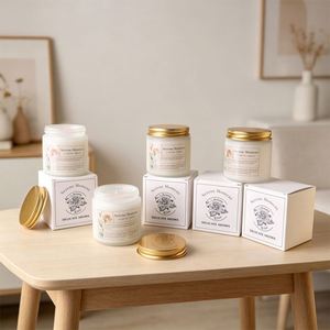 Bougie parfumée en verre givré, cylindre, 1 mèche, aromathérapie, décoration d'intérieur - Product Image 2