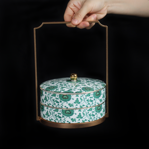 Pioneer <span class=keywords><strong>Craftsman</strong></span> cocina estética cerámica vajilla doble cubierta maleta nuevo chino clásico Dim Sum caja Luna pastel caja postre - Product Image 4