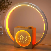 Réveil personnalisé IBN avec lumière rouge, bruit blanc, simulation d'aube, compagnon de sommeil, 12 lumières d'ambiance, 20 niveaux de luminosité, 30