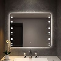 Espejo de Baño LED Inteligente con Diodos Luminosos, Montado en la Pared, Personalizado de Fábrica, con Doble Circuito de Luz de Fondo para Hogar y Hotel
