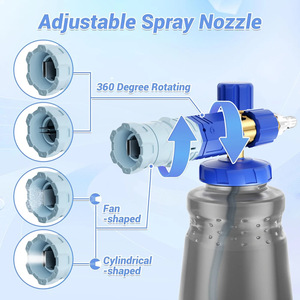 Pistolet de <span class=keywords><strong>lavage</strong></span> auto haute pression en mousse blanche, neuf, directement d'usine, 1000 ml, réglage mécanique, jet en éventail, en alliage d'aluminium - Product Image 4