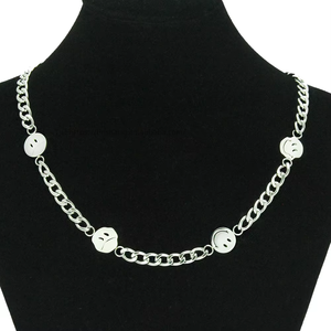 Smiley Necklace, Hipster Stainless Steel Smiley Men's and Women's Street Hip Hop Dress Pendant Tanjing - Product Image 1